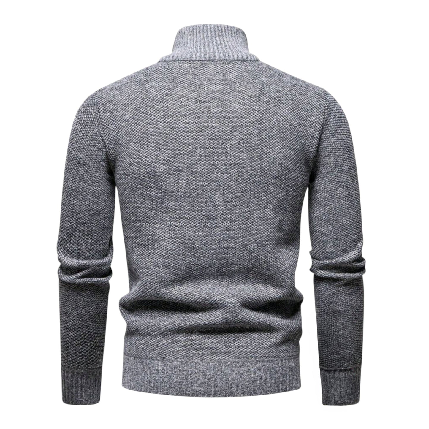 SHE szürke kötött henley pulóver