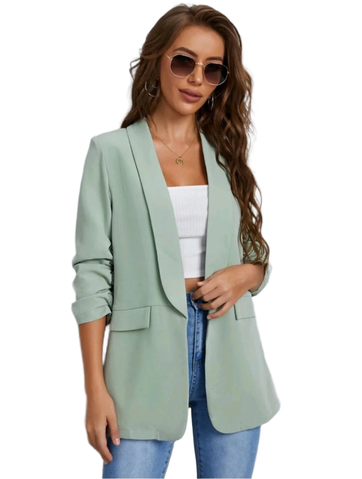 SHE zöld elegáns blézer