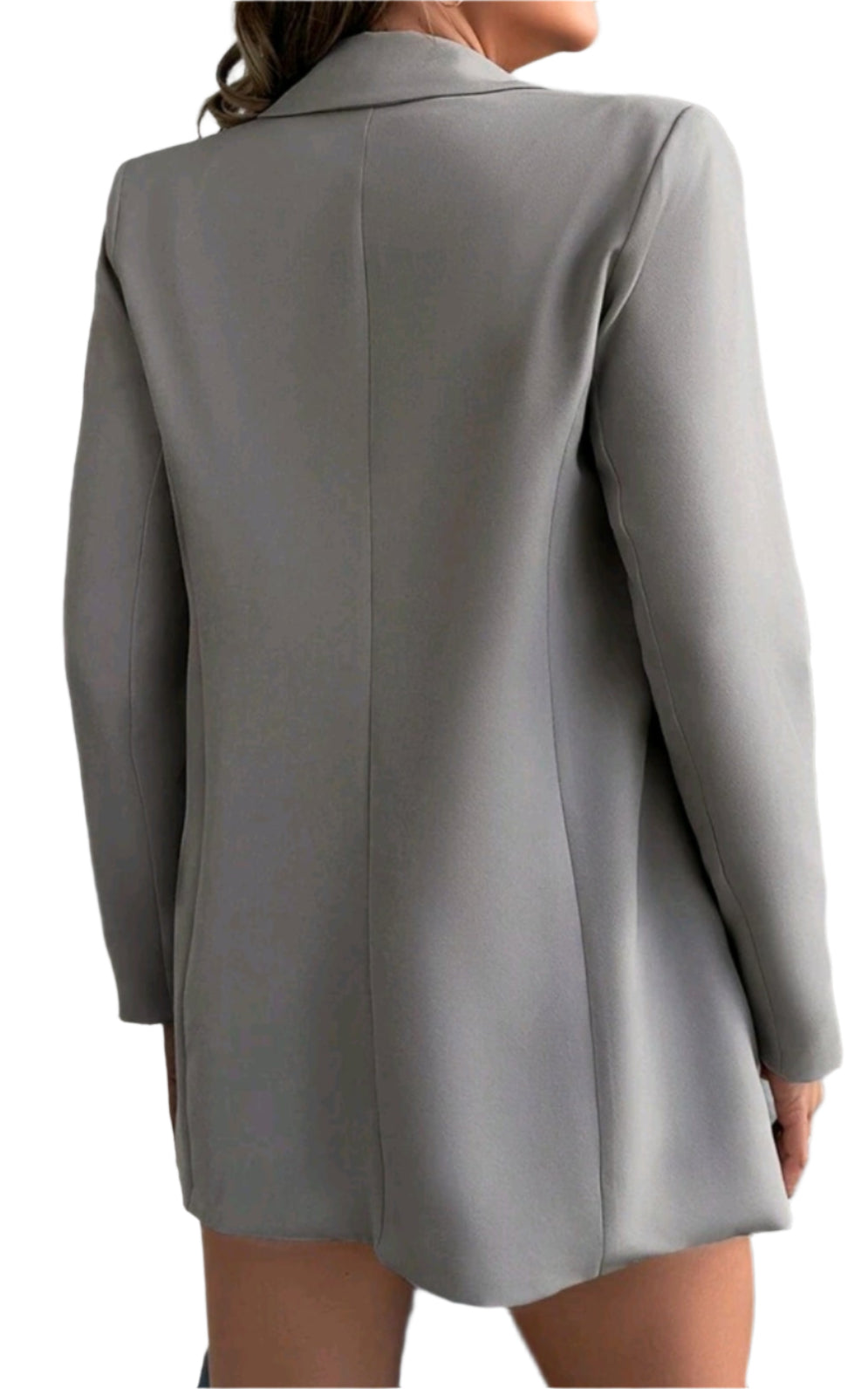 SHE szürke elegáns gombsoros blézer