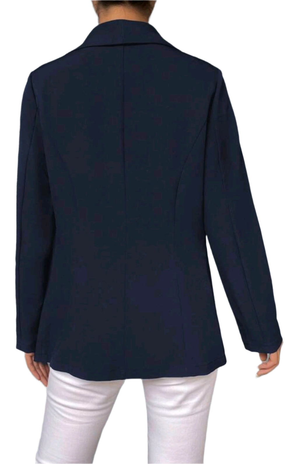 SHE sötétkék letisztult blézer