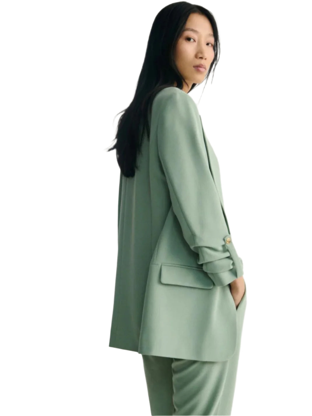 RESERVED zöld oversized blézer