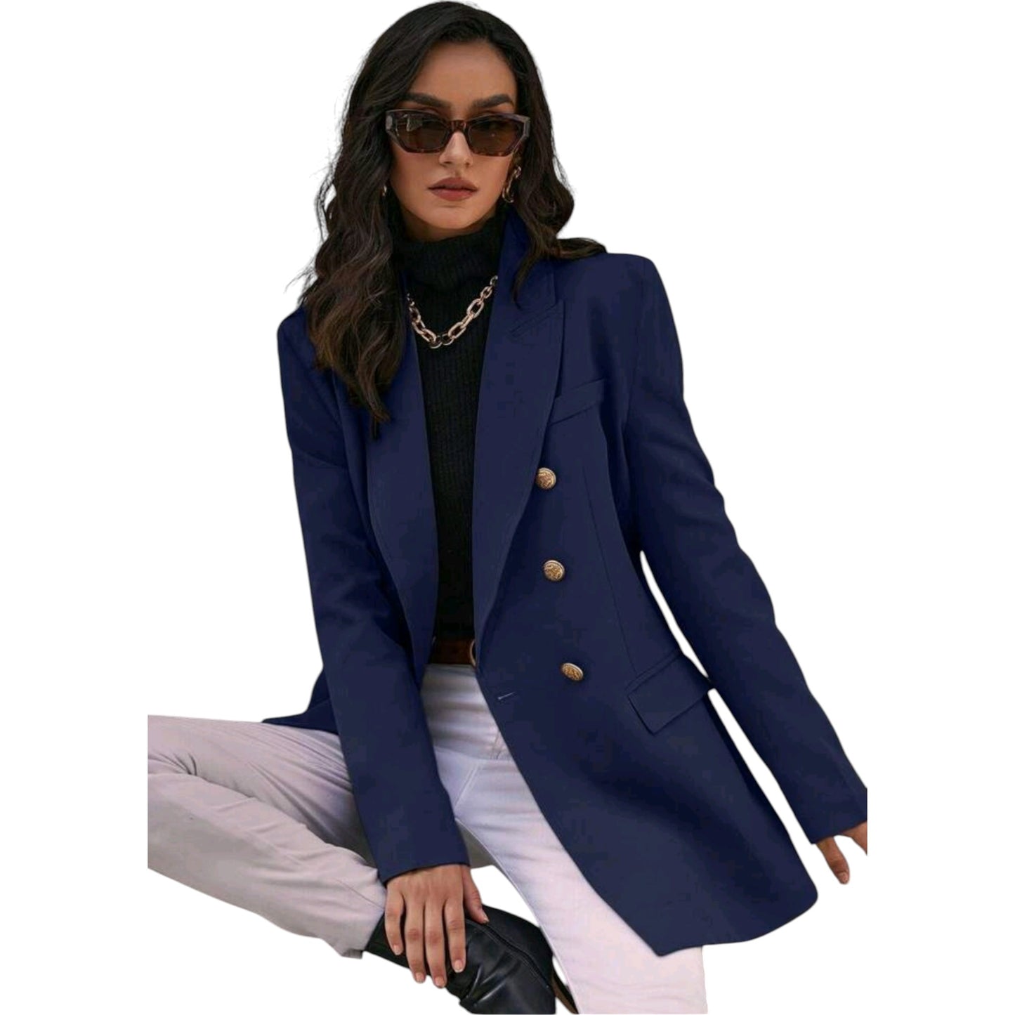 SHE sötétkék blézer