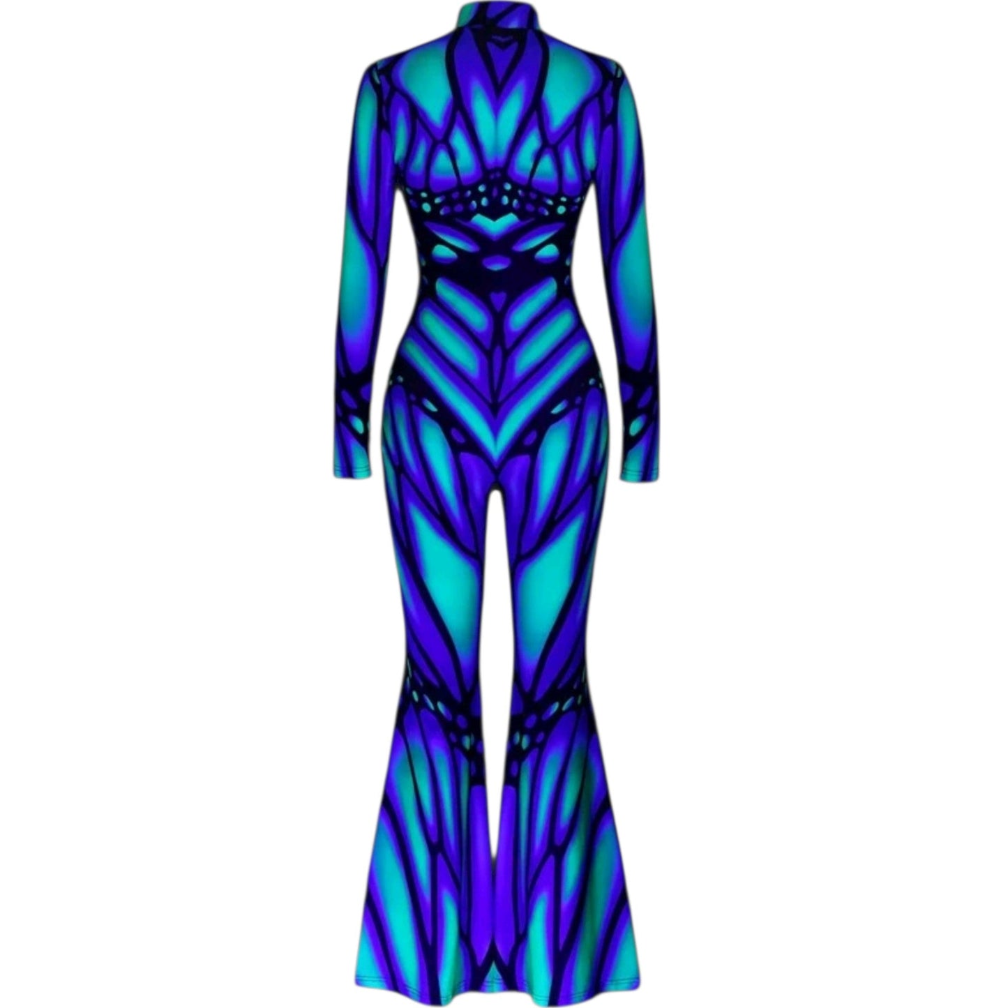 SHE mintás harang ujjú jumpsuit