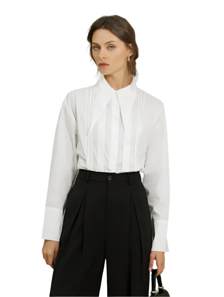 SHE elegáns pliszírozott ing