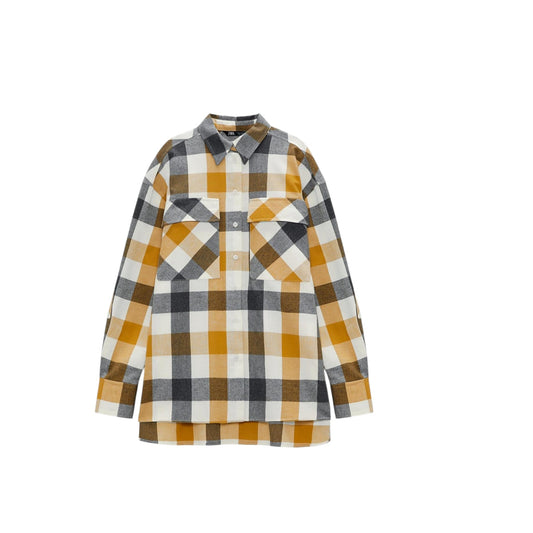 ZARA sárga kockás oversize ing