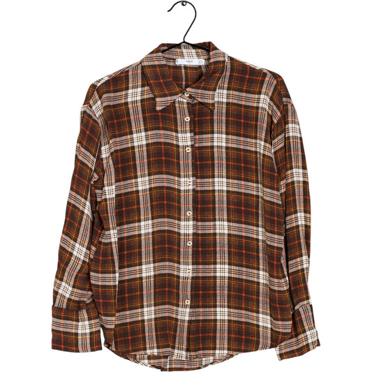 MANGO barna kockás flanel ing