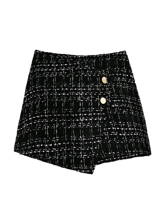 SHE fekete-fehér tweed szoknyanadrág