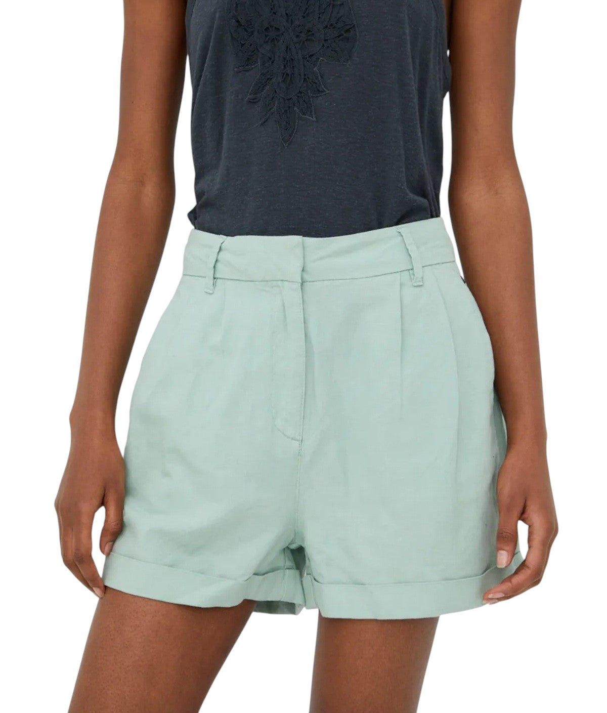 SUPERDRY mentazöld felhajtott szárú rövidnadrág