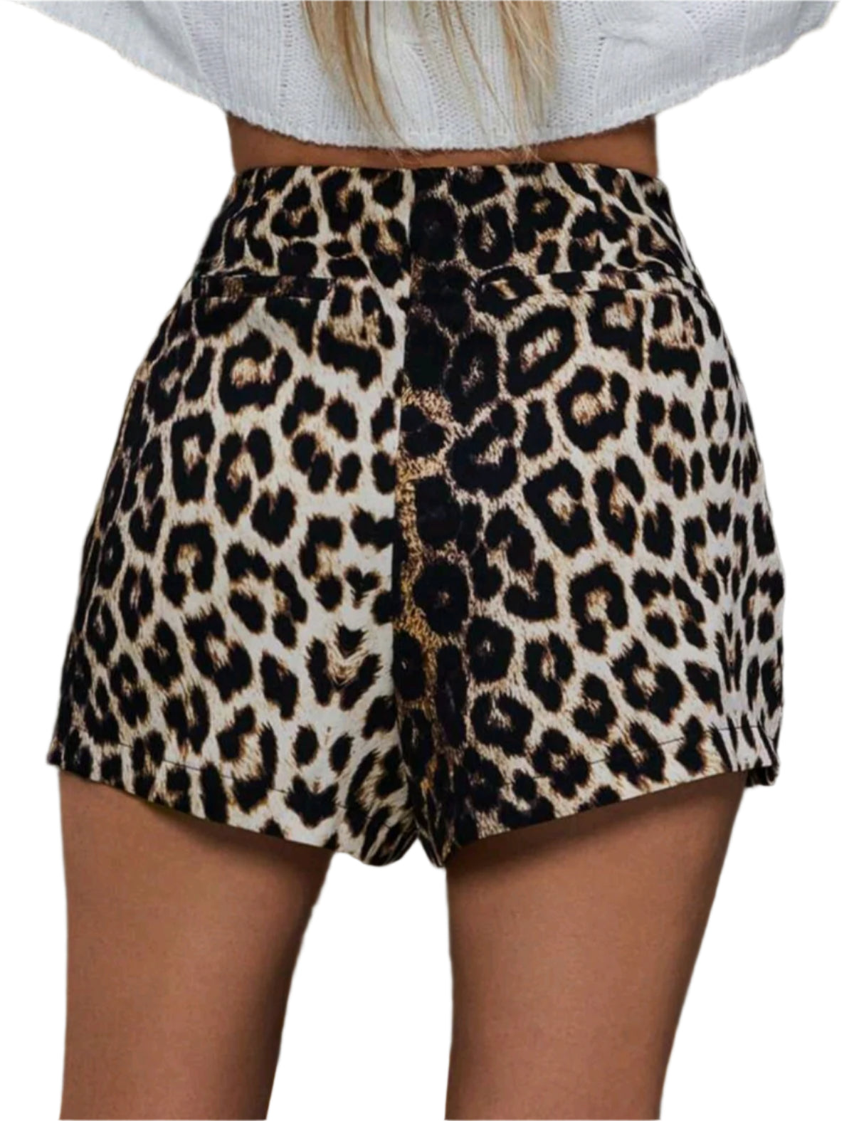 SHE barna leopárdmintás skort