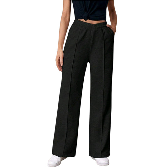 SHE fekete wide leg nadrág