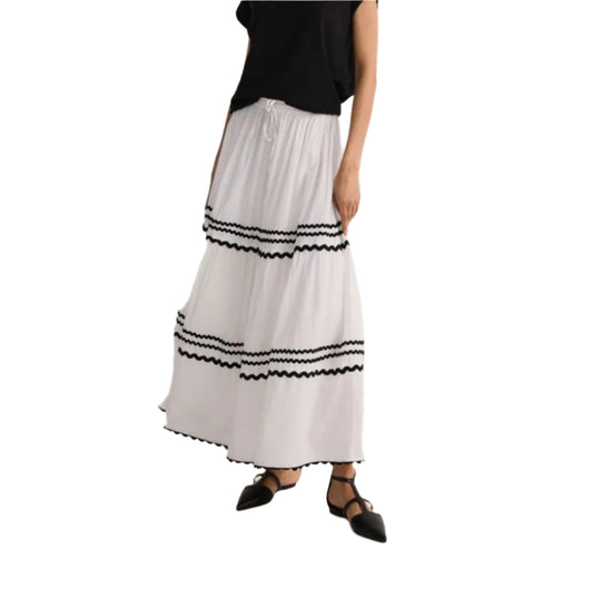 RESERVED fehér boho maxi szoknya
