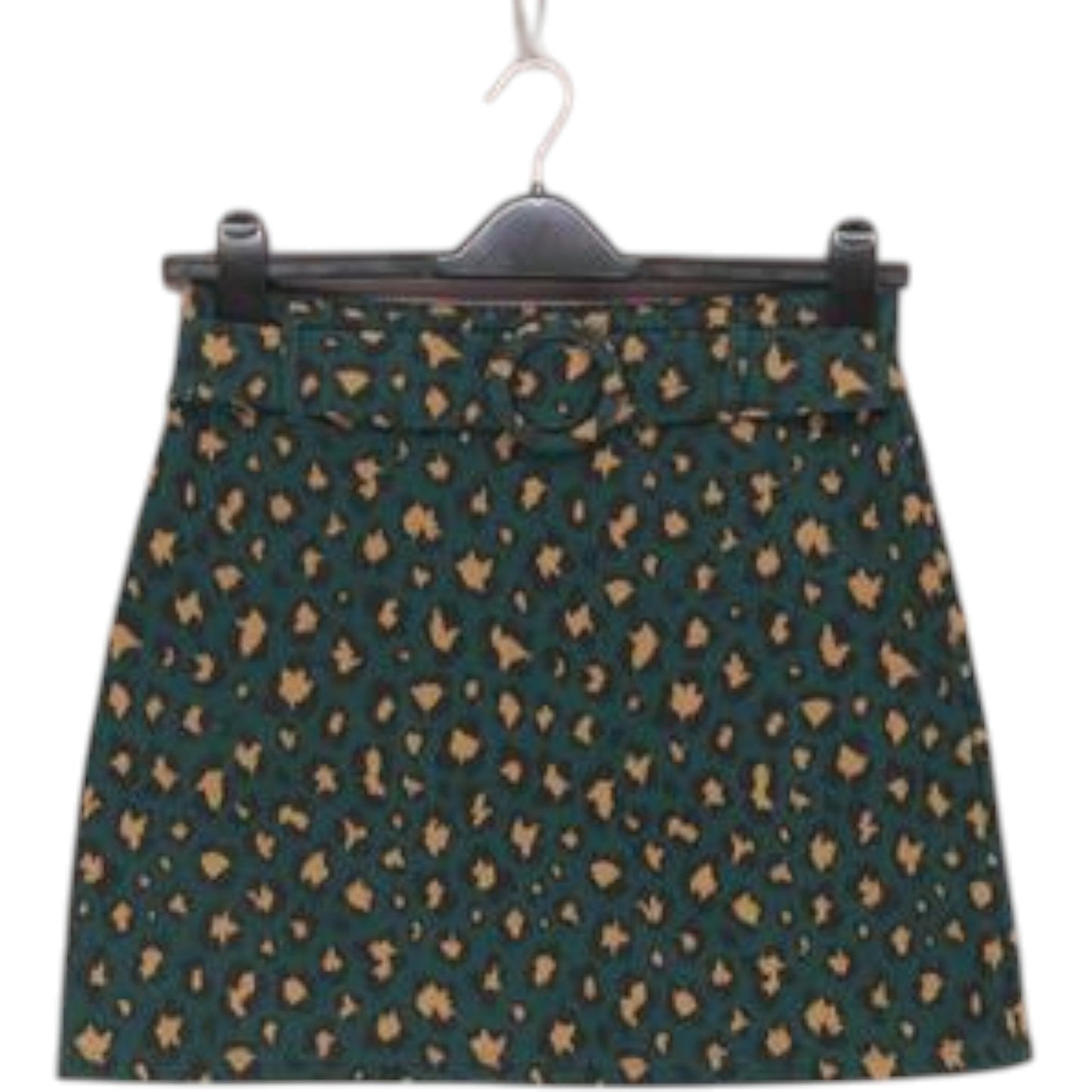 PULL&BEAR zöld leopárd mintás mini szoknya