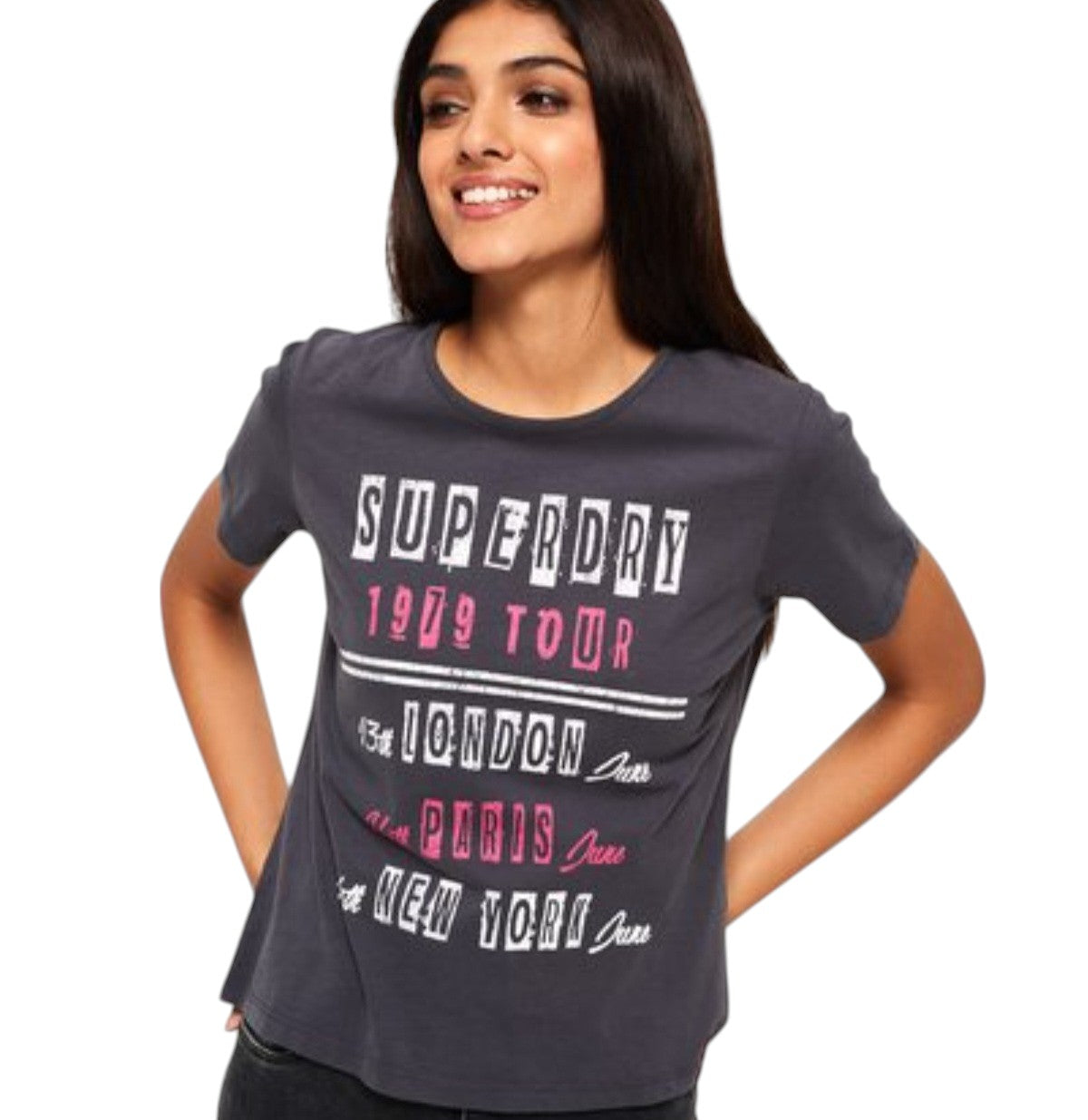 SUPERDRY sötétszürke póló