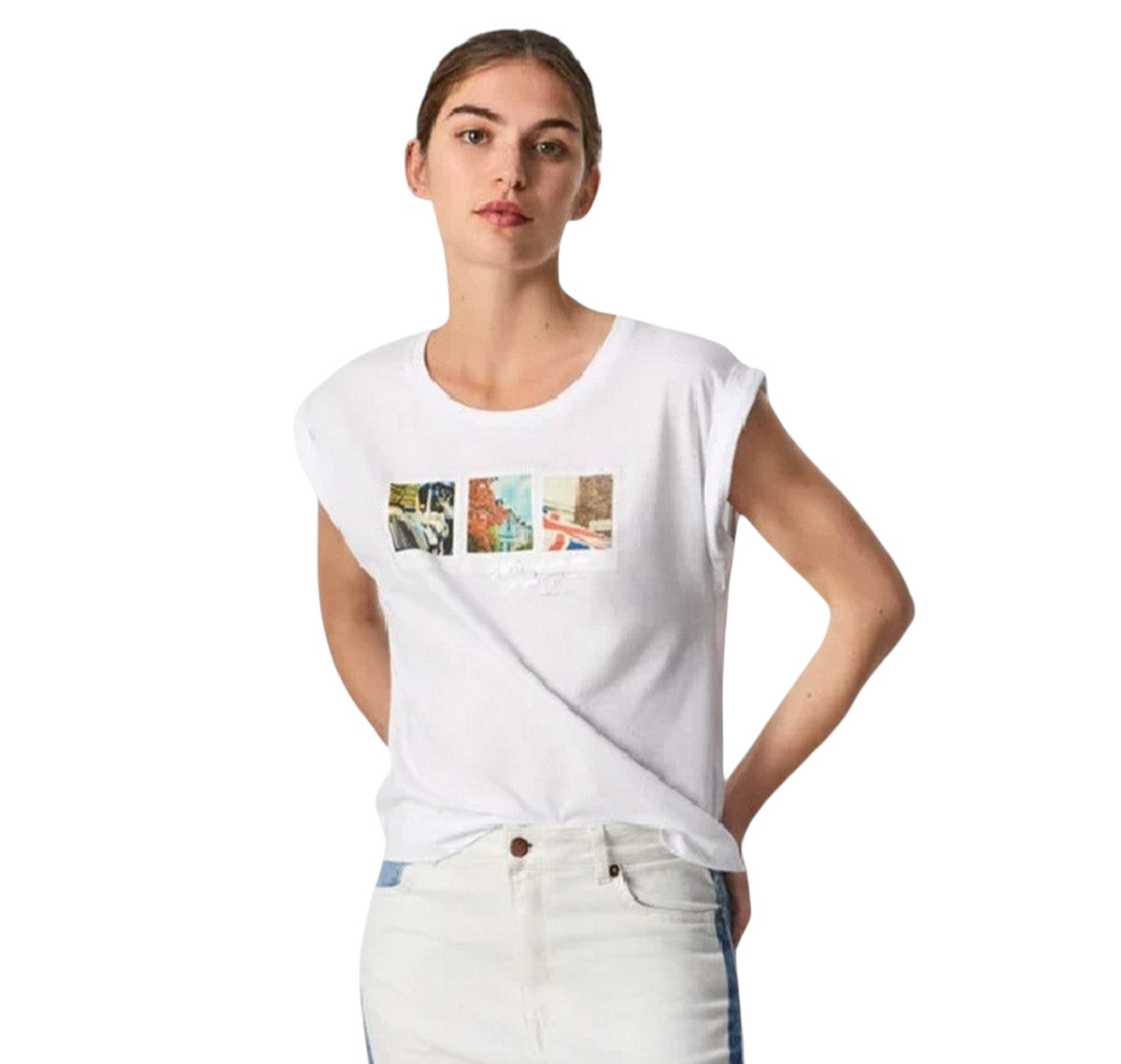 PEPE JEANS fehér póló