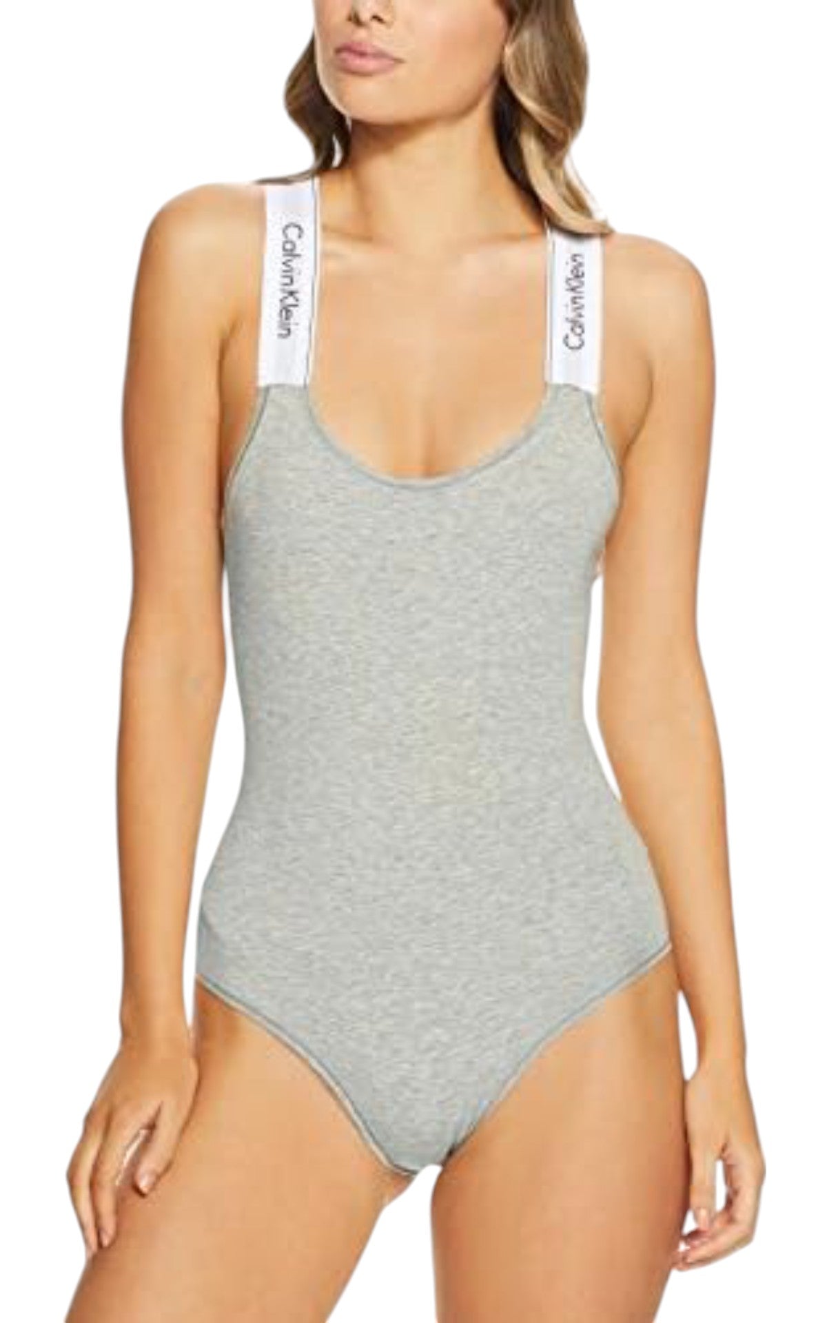 CALVIN KLEIN szürke pántos body