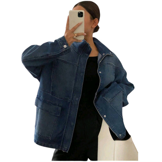 SHE kék utility farmer dzseki