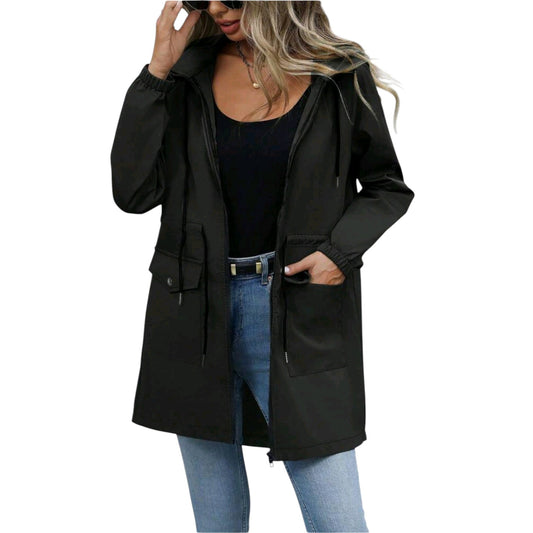 SHE fekete kapucnis parka