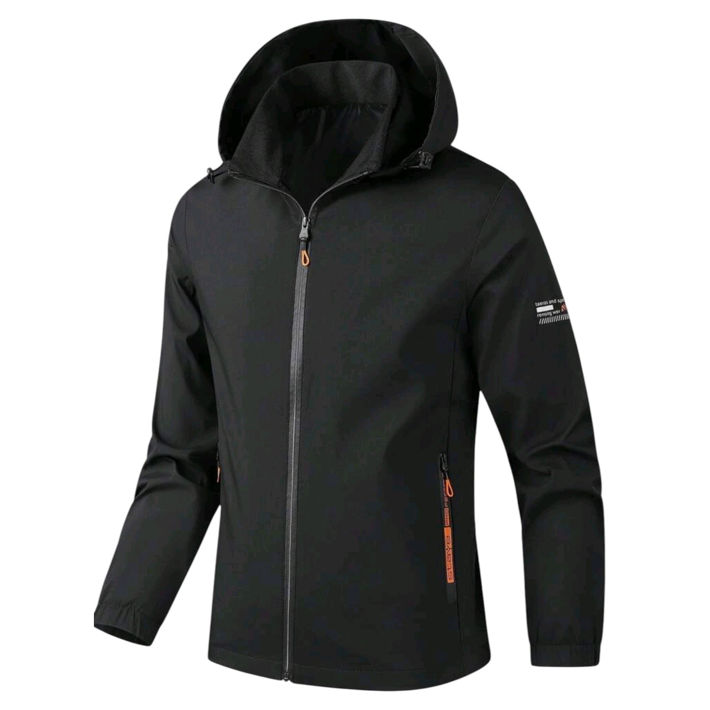 SHE fekete kapucnis softshell kabát