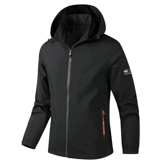 SHE fekete kapucnis softshell kabát