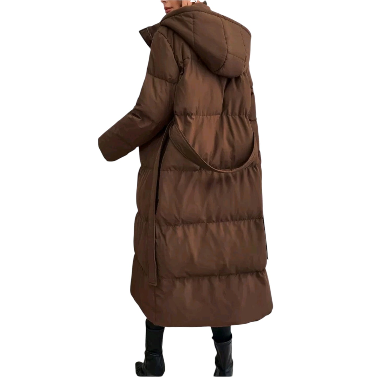 SHE barna steppelt kabát