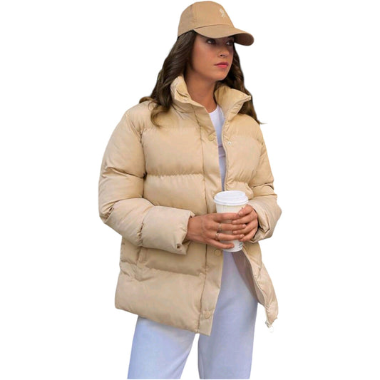SHE bézs oversize pufi dzseki