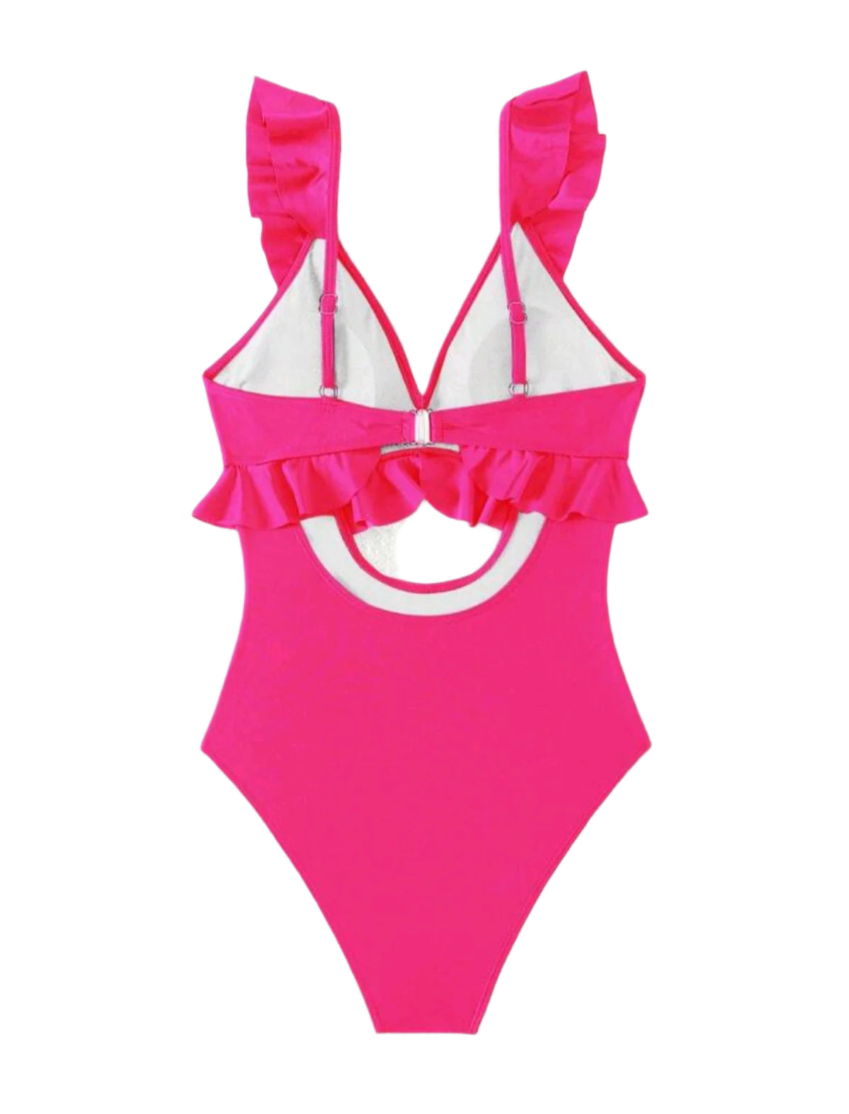 SHE pink fodros kivágott egyrészes fürdőruha