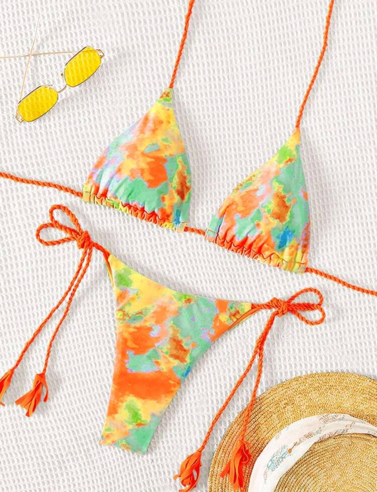 SHE színes batikolt háromszög bikini