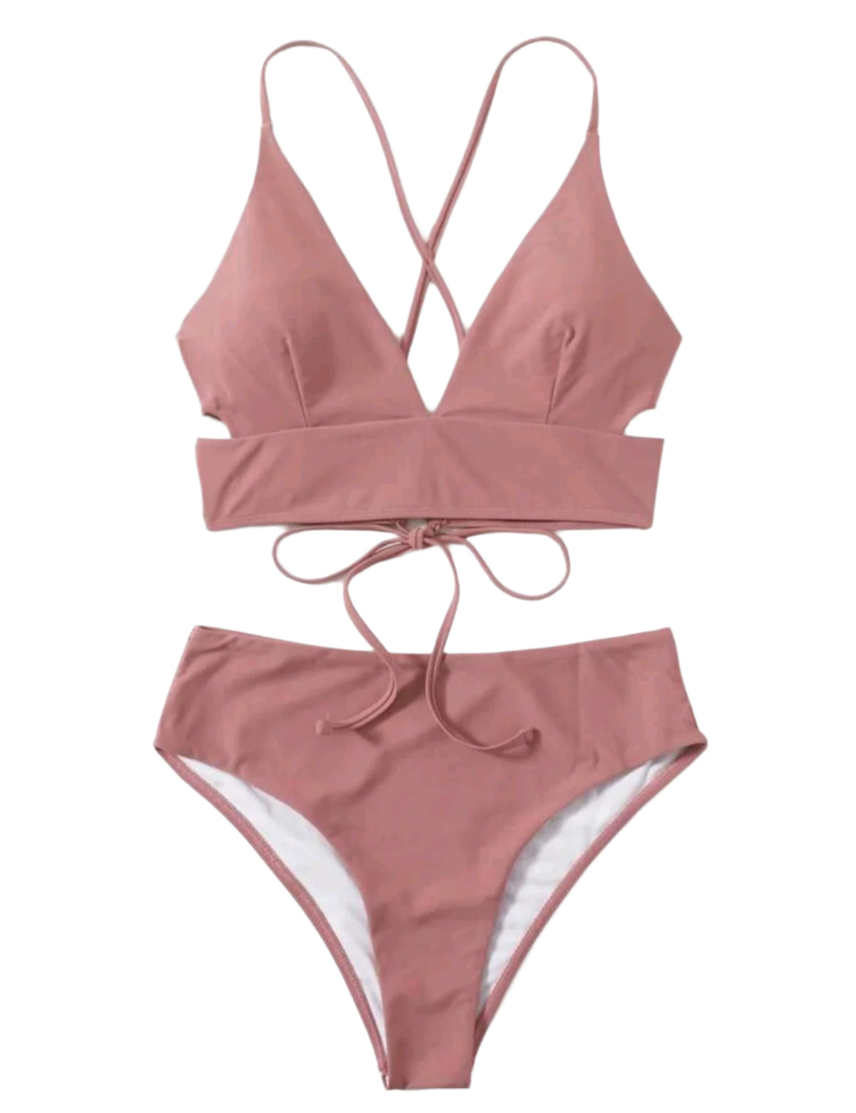 SHE rózsaszín megkötős háromszög fazonú bikini