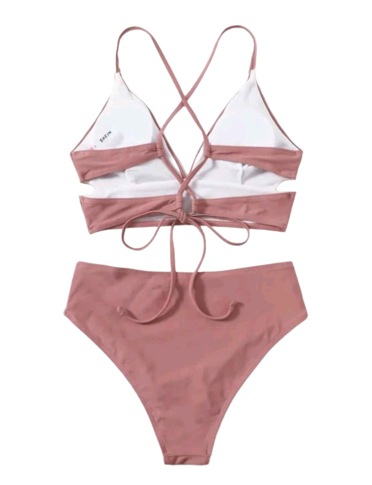 SHE rózsaszín megkötős háromszög fazonú bikini