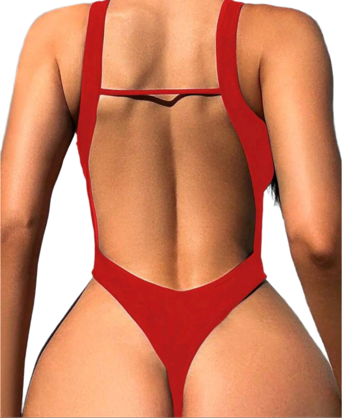 SHE piros klasszikus egyberészes fürdőruha