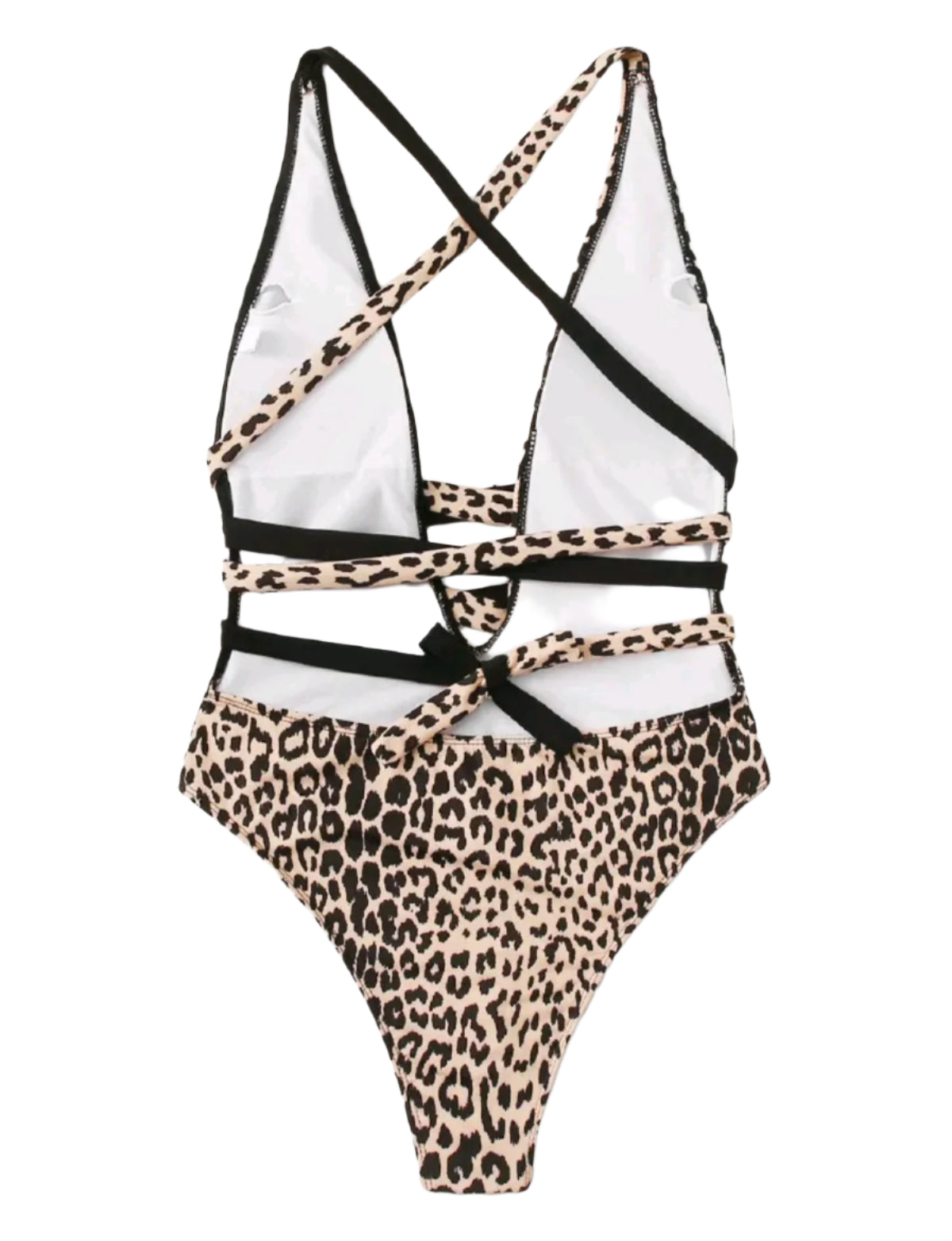 SHE fekete és állatmintás aszimmetrikus egyberészes fürdőruha
