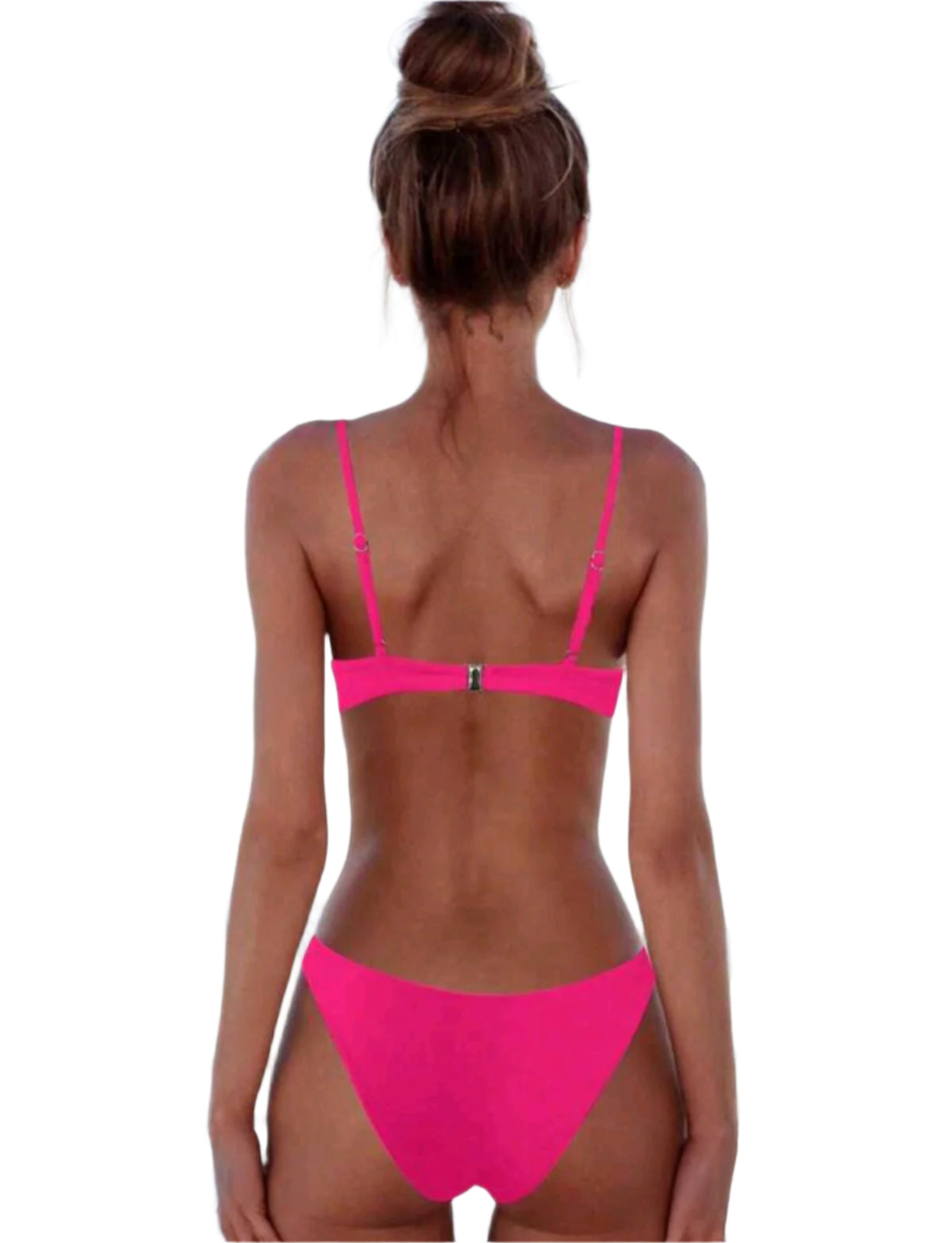 SHE pink egyszerű sportos bikini szett