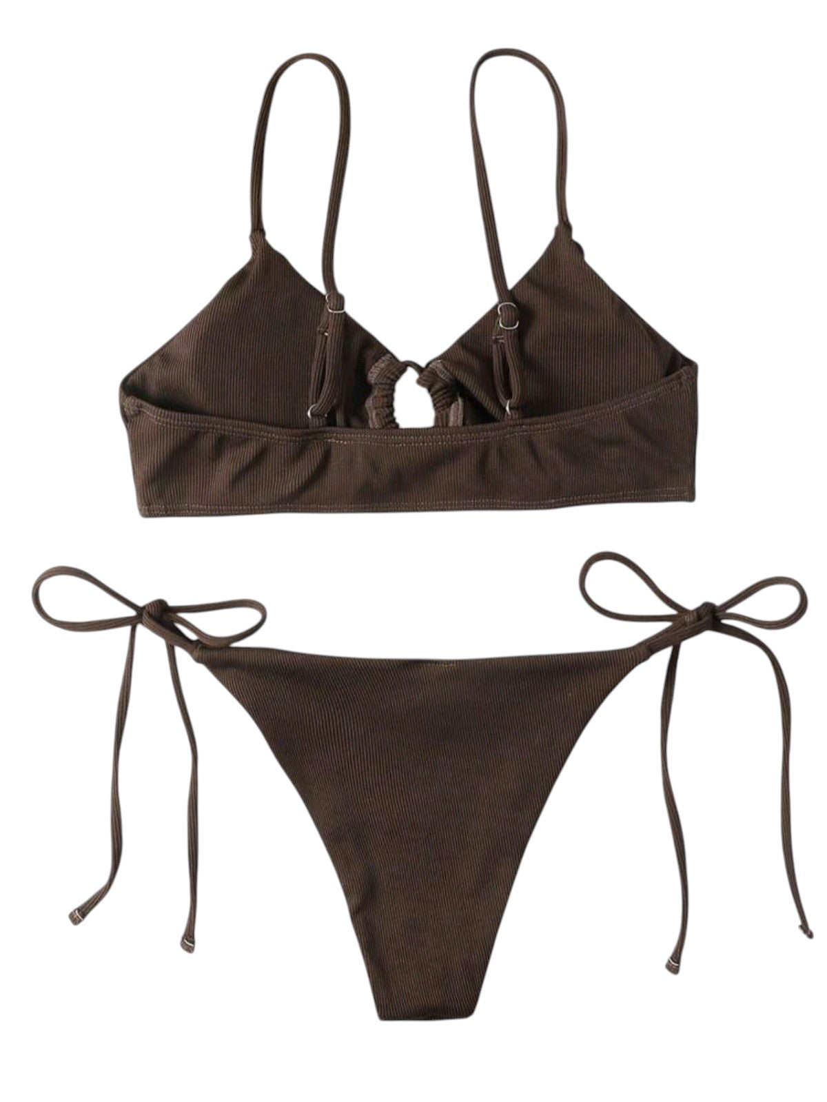 SHE barna megkötős kétrészes bikini