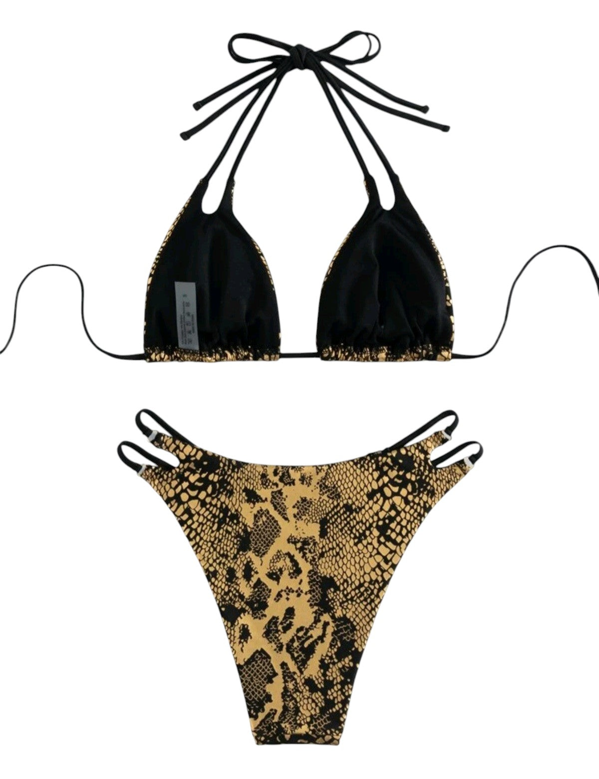 SHE kígyómintás karikás kétrészes bikini