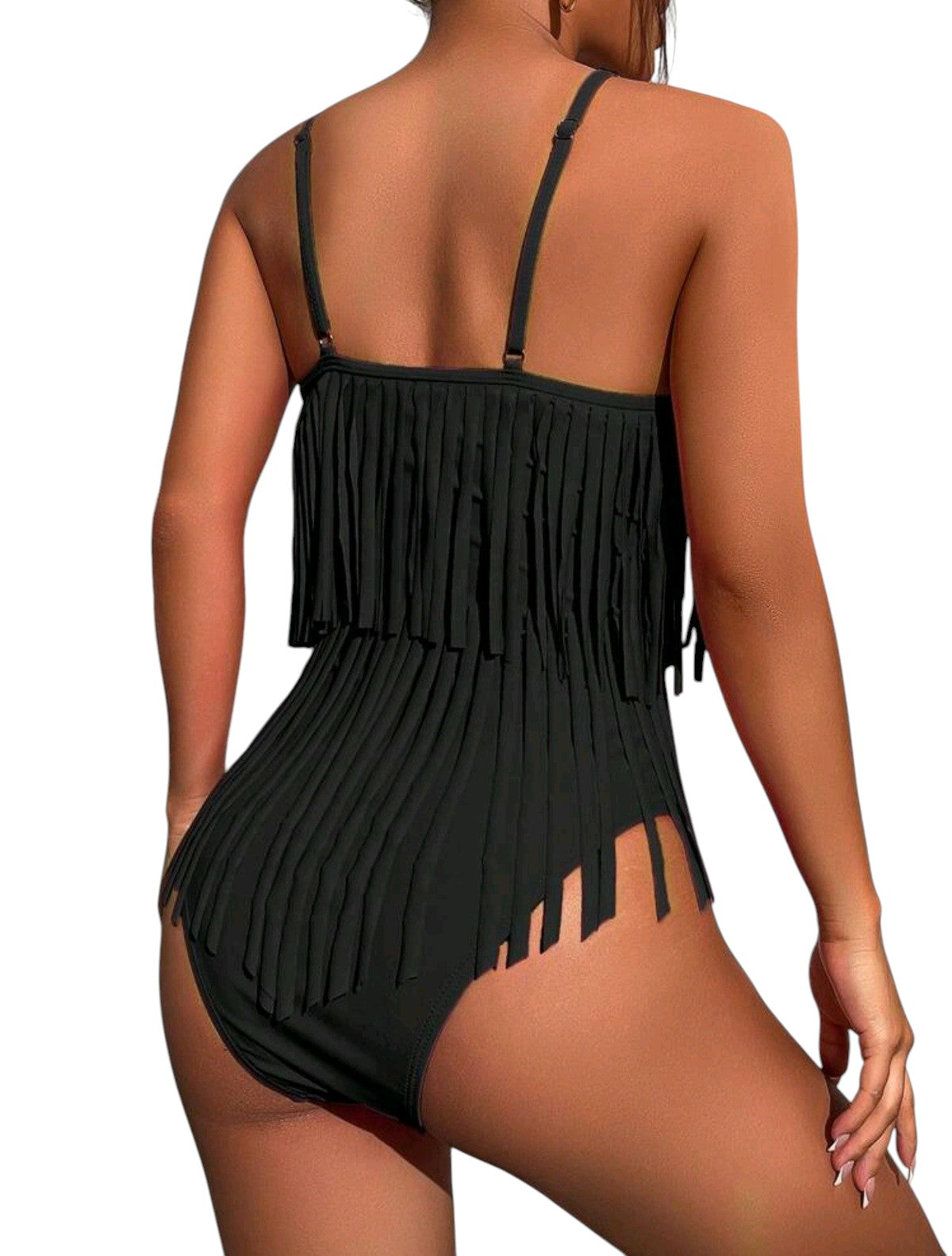 SHE fekete rojtos egyberészes fürdőruha