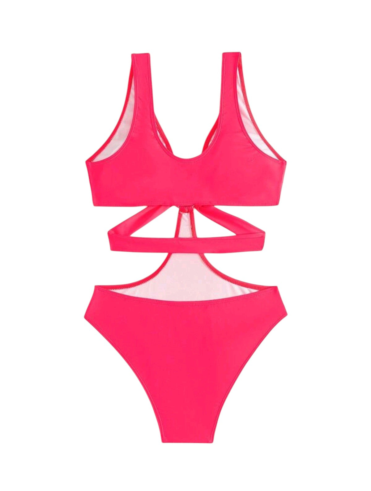 SHE élénk rózsaszín kivágott monokini