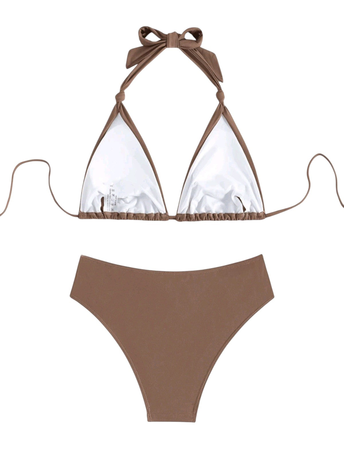 SHE barna halter nyakú bikini szett