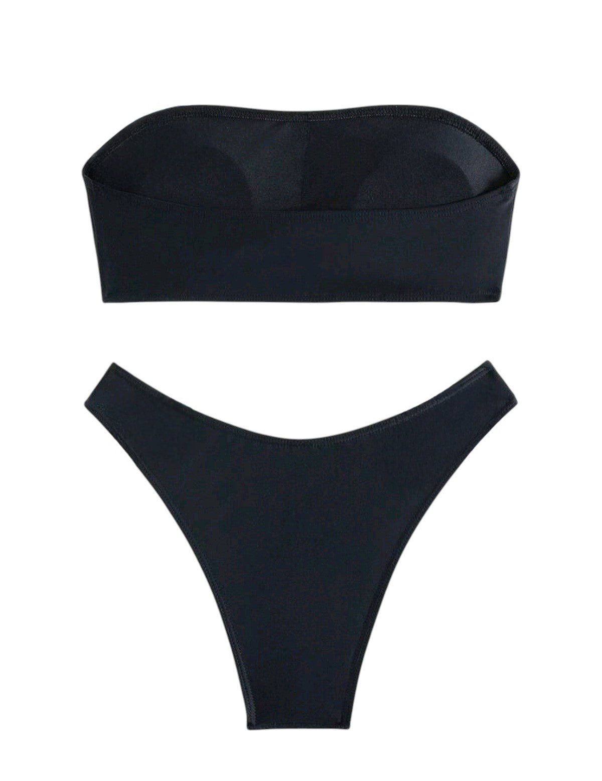 SHE fekete logós bandeau bikini szett