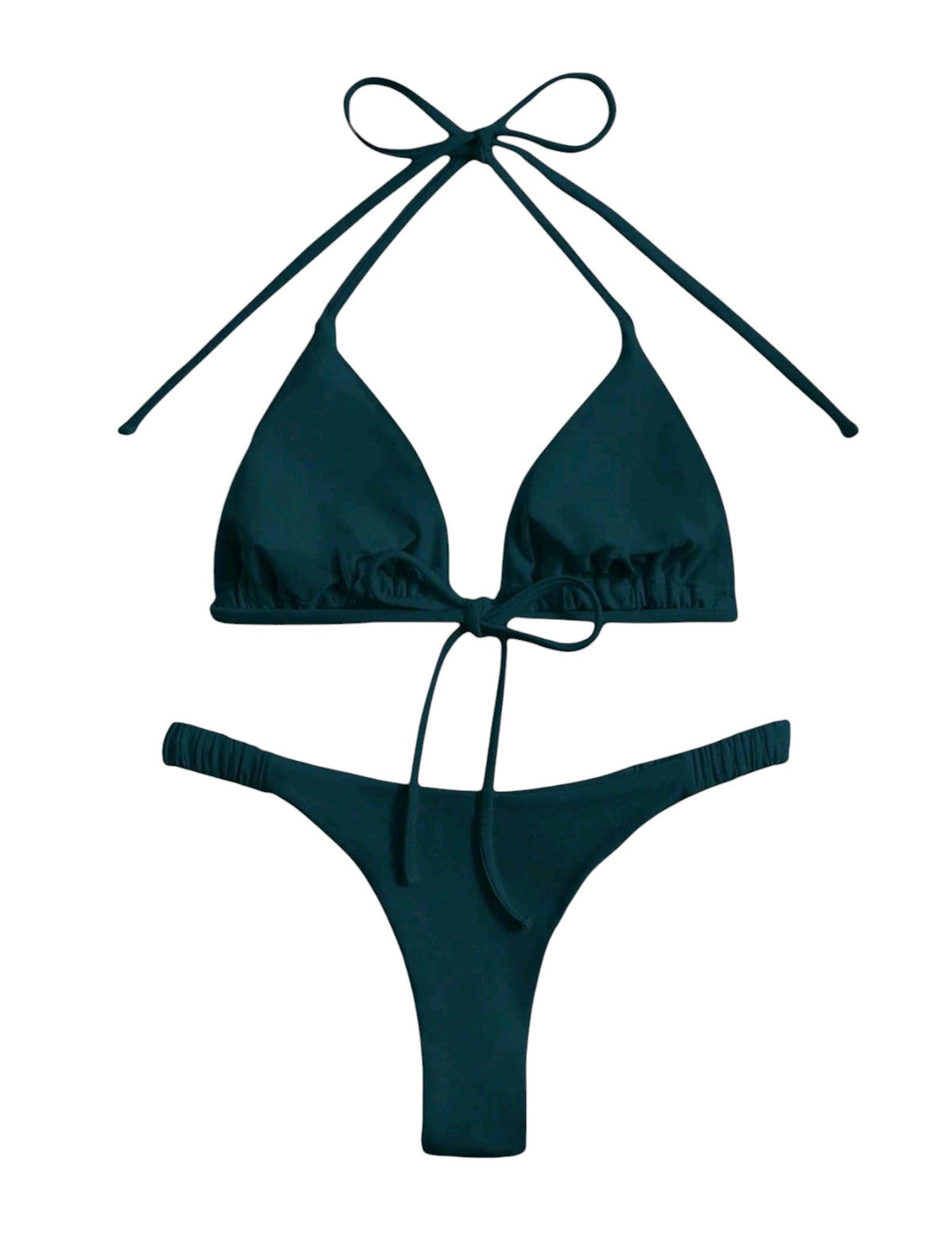 SHE sötétzöld háromszög bikini