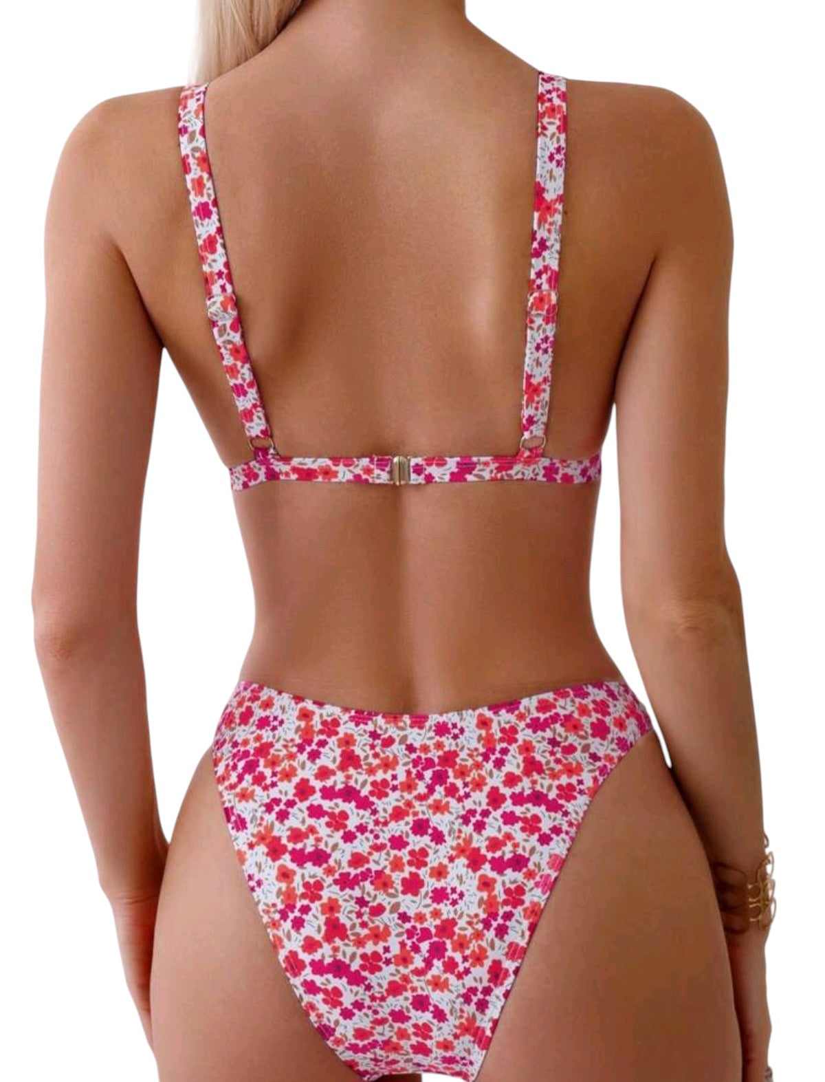 SHE fehér virágmintás bikini