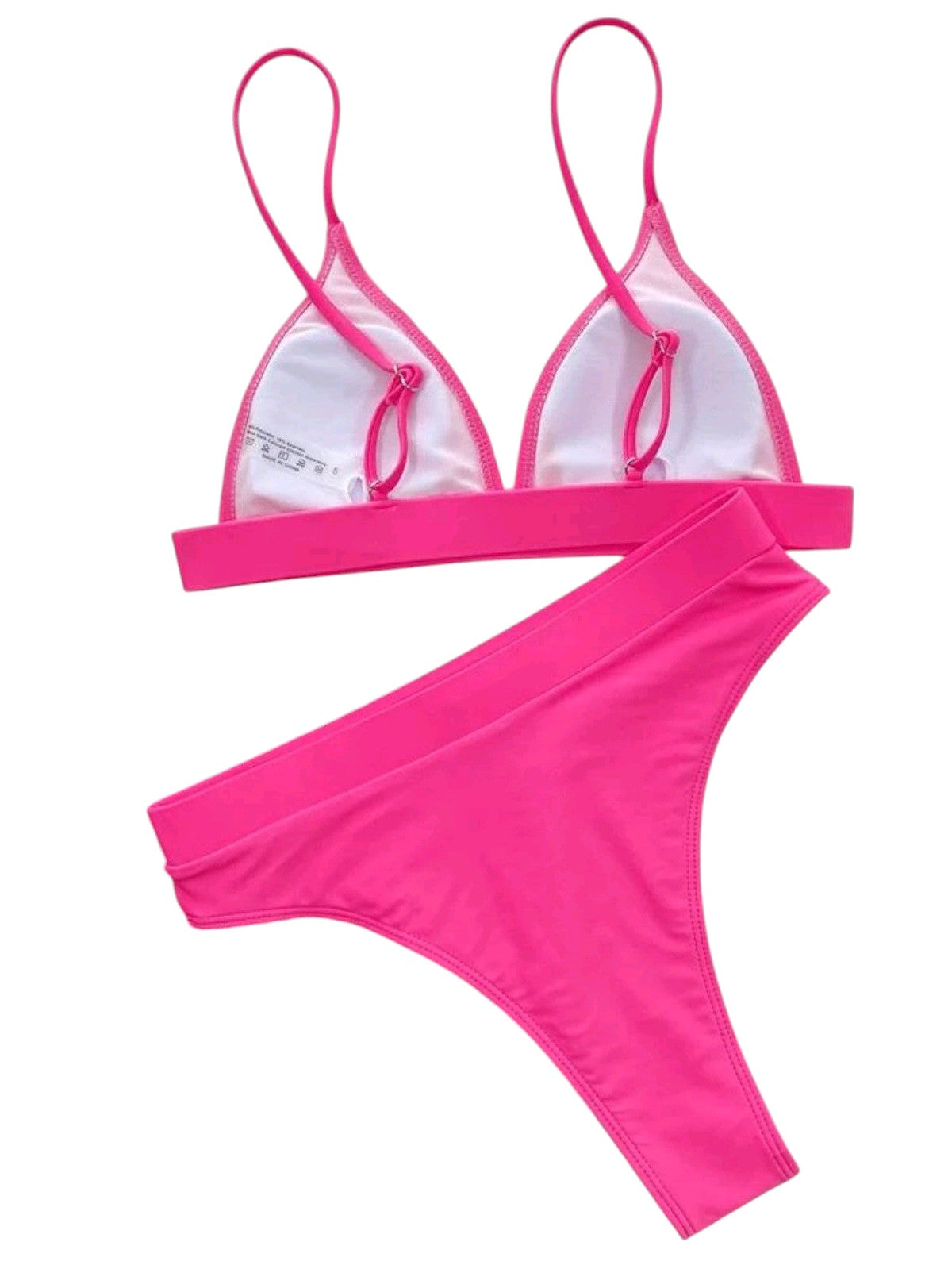 SHE pink magas derekú bikini