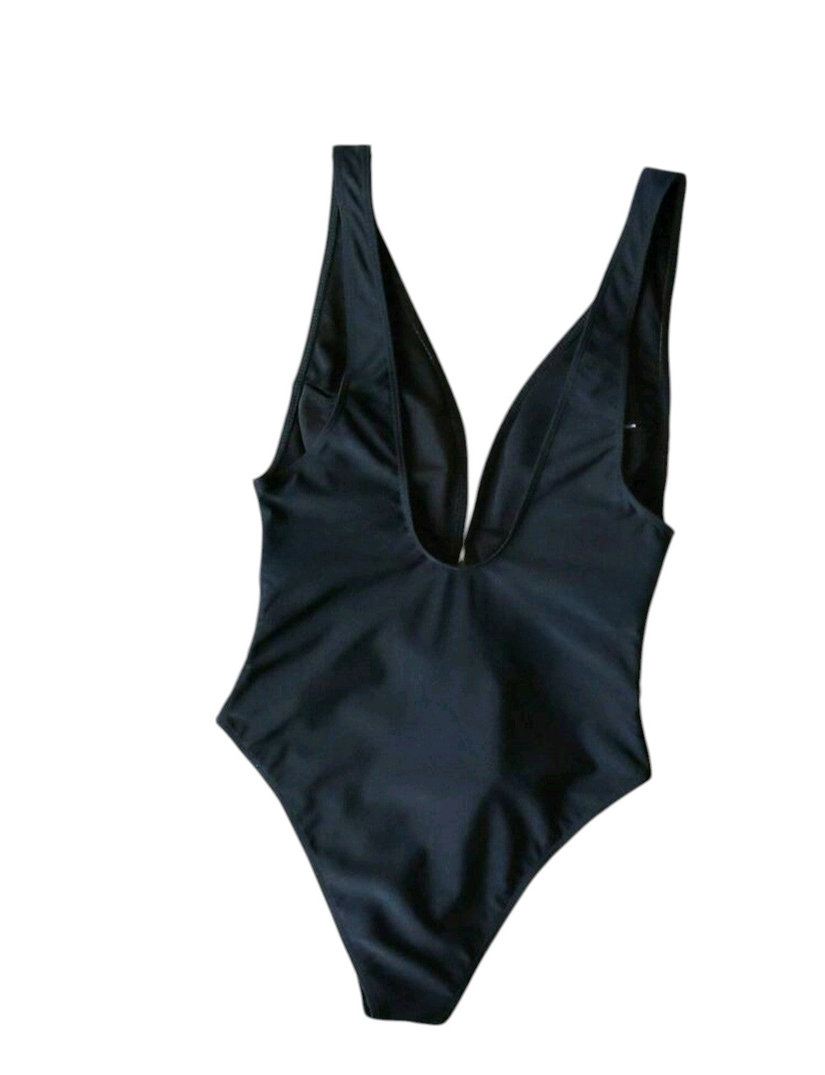 SHE fekete fehér pántos átkötős egyrészes fürdőruha