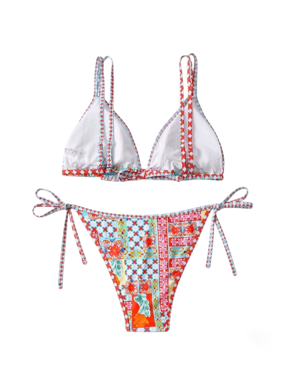 SHE többszínű csempemintás bikini