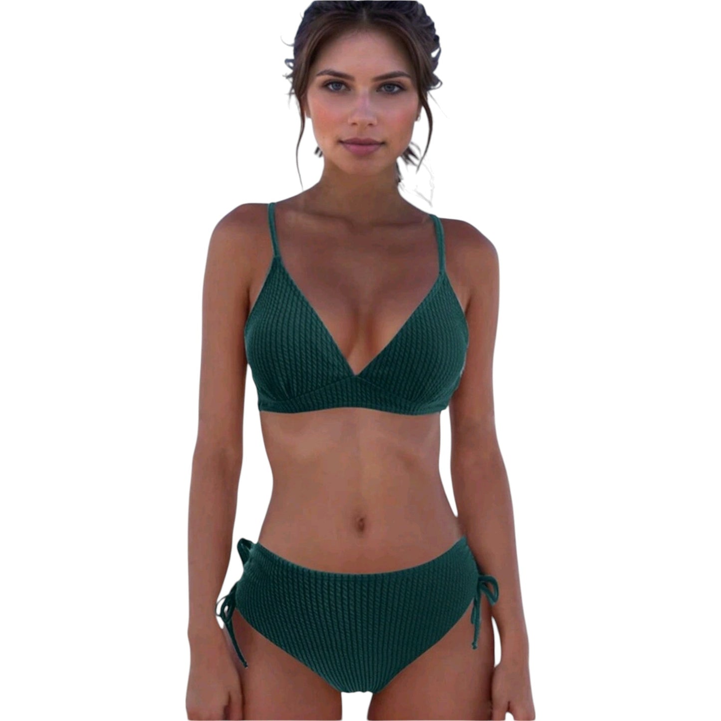 SHE zöld kötött bikini szett