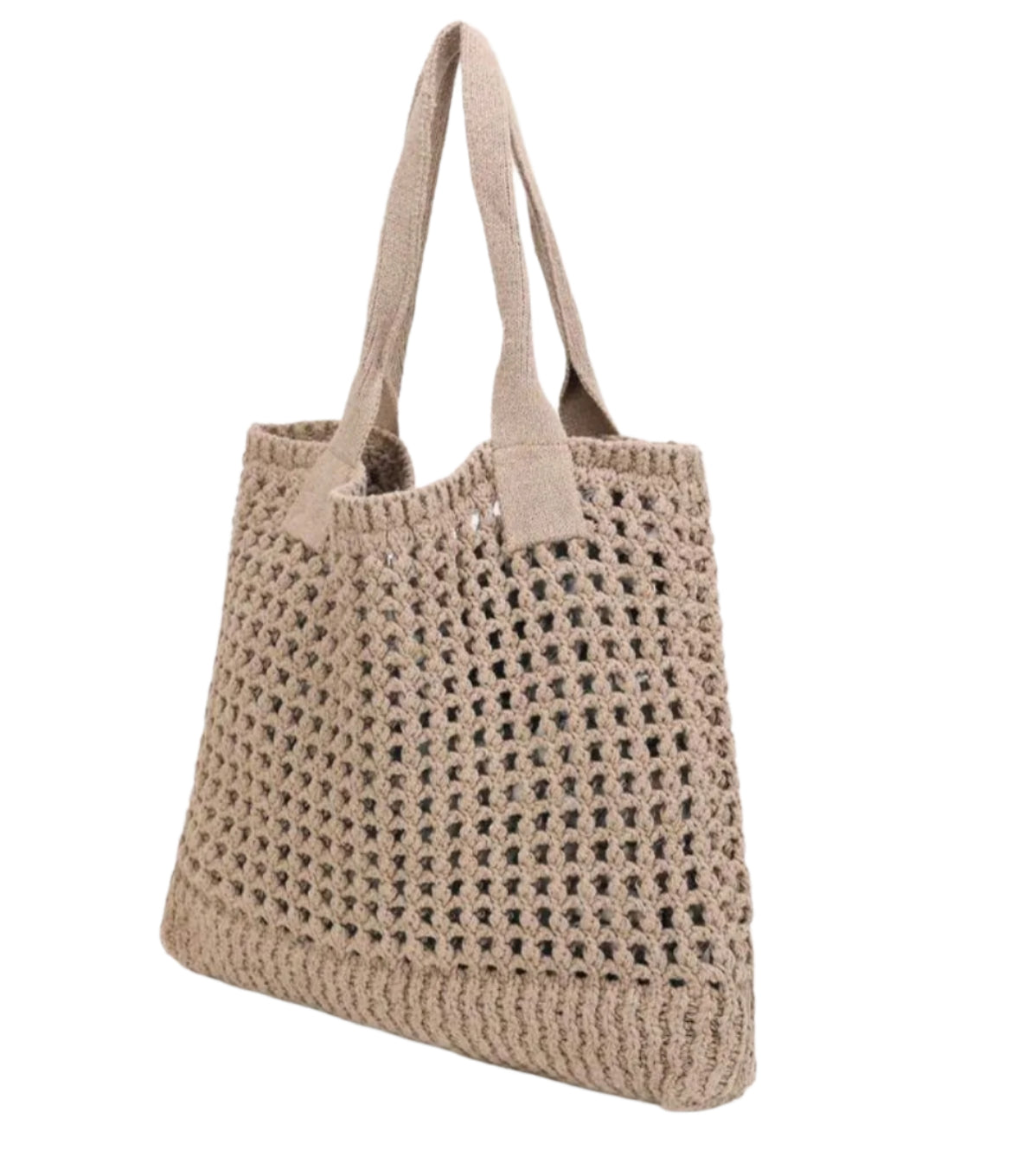 SHE bézs horgolt vászon kézitáska