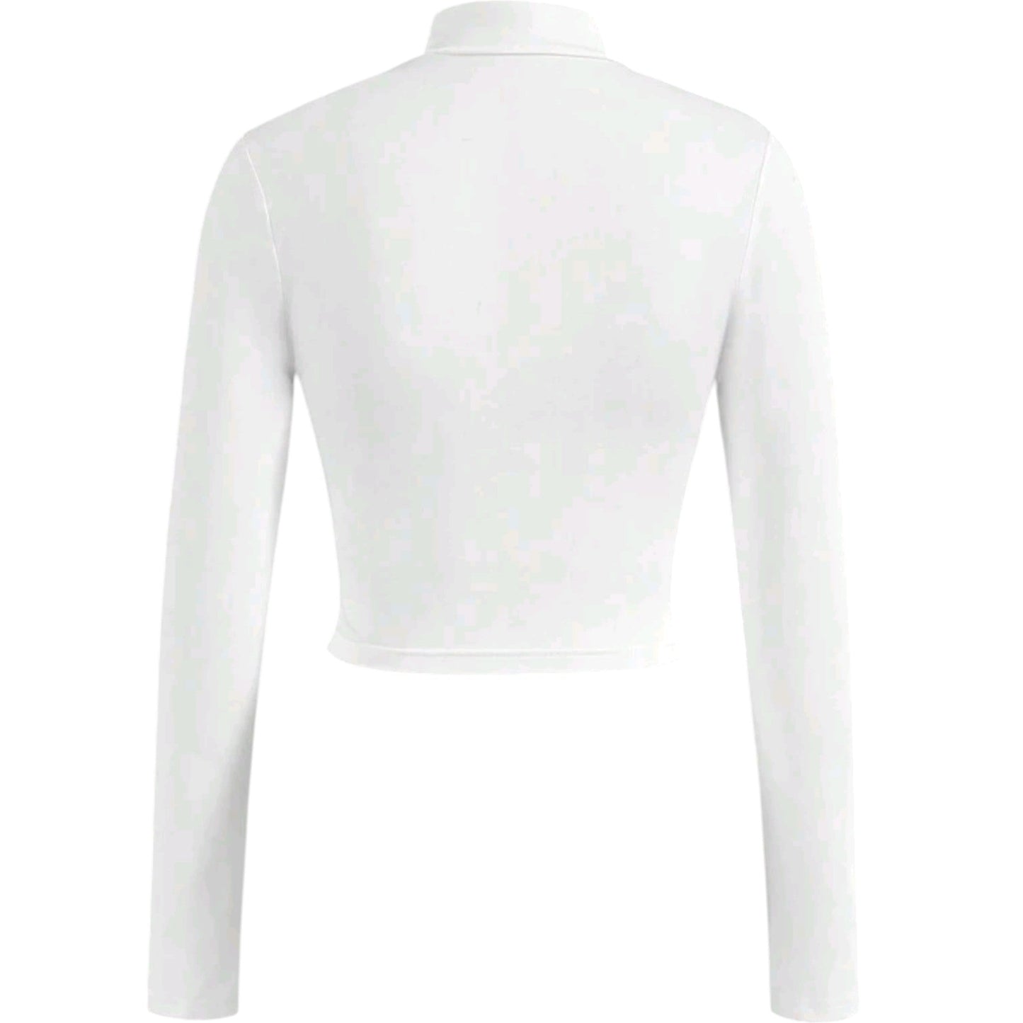 SHE fehér cipzáras crop top pulóver