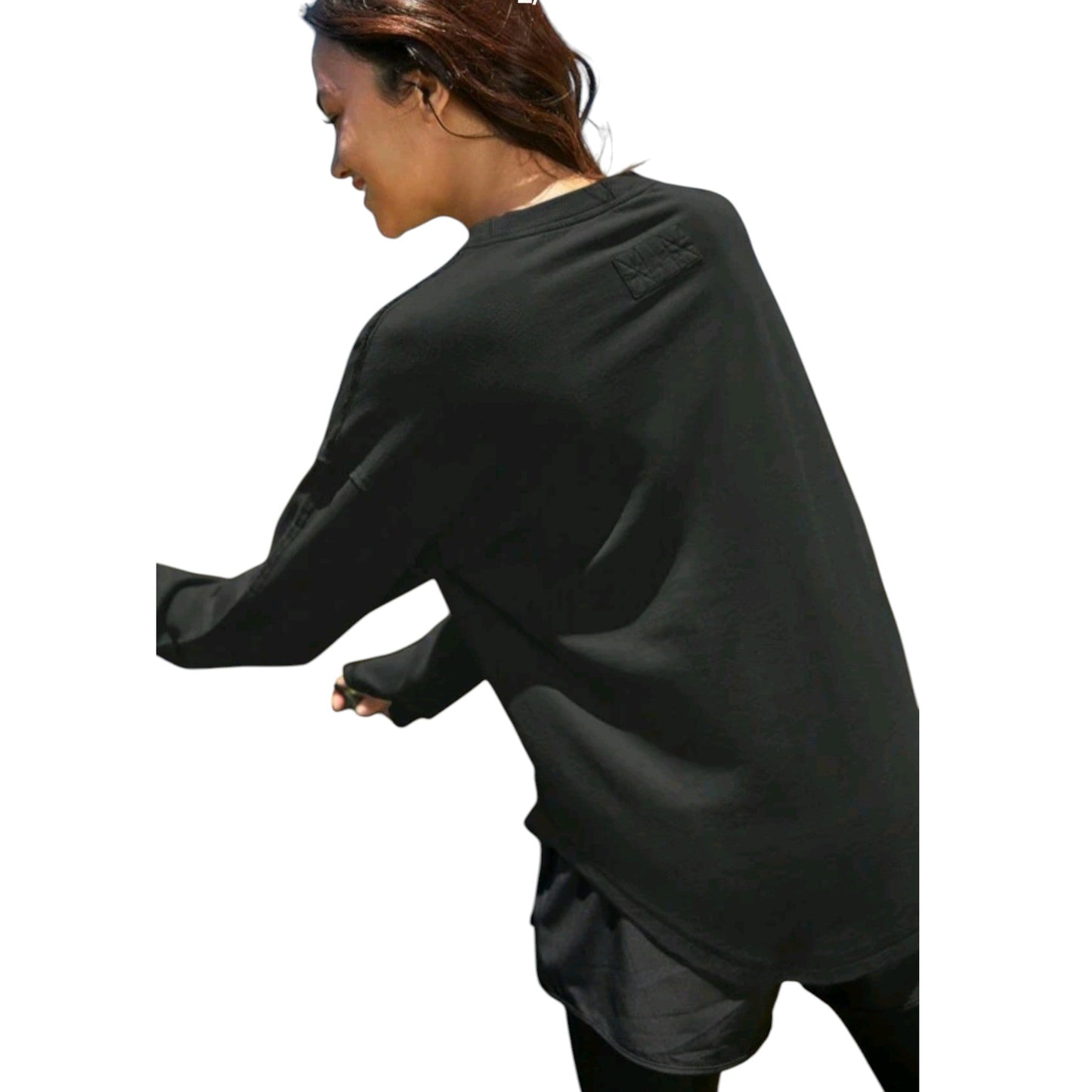 SHE fekete oversize pulóver