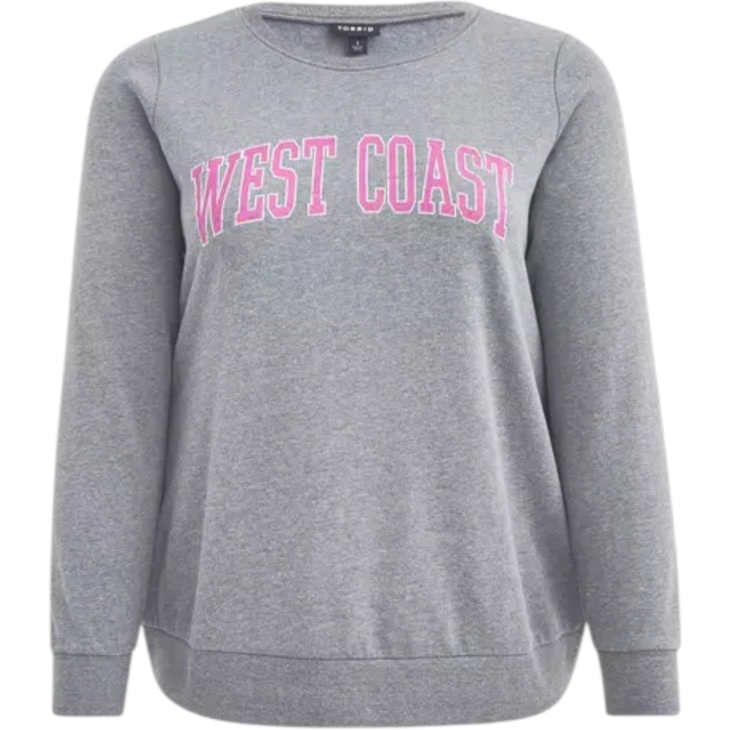 MISSGUIDED szürke feliratos pulóver