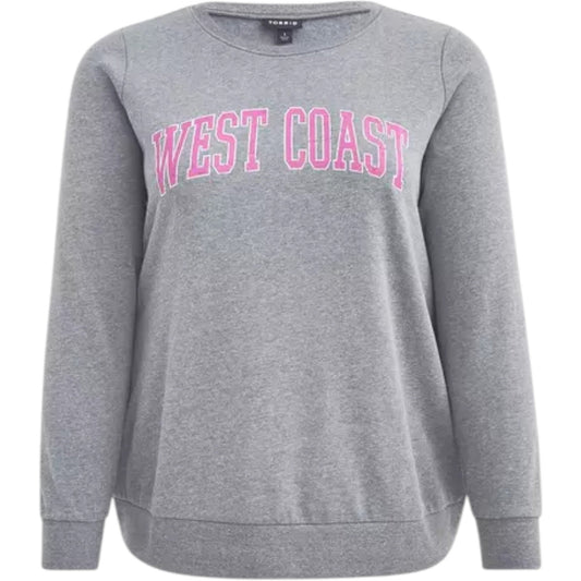 MISSGUIDED szürke feliratos pulóver