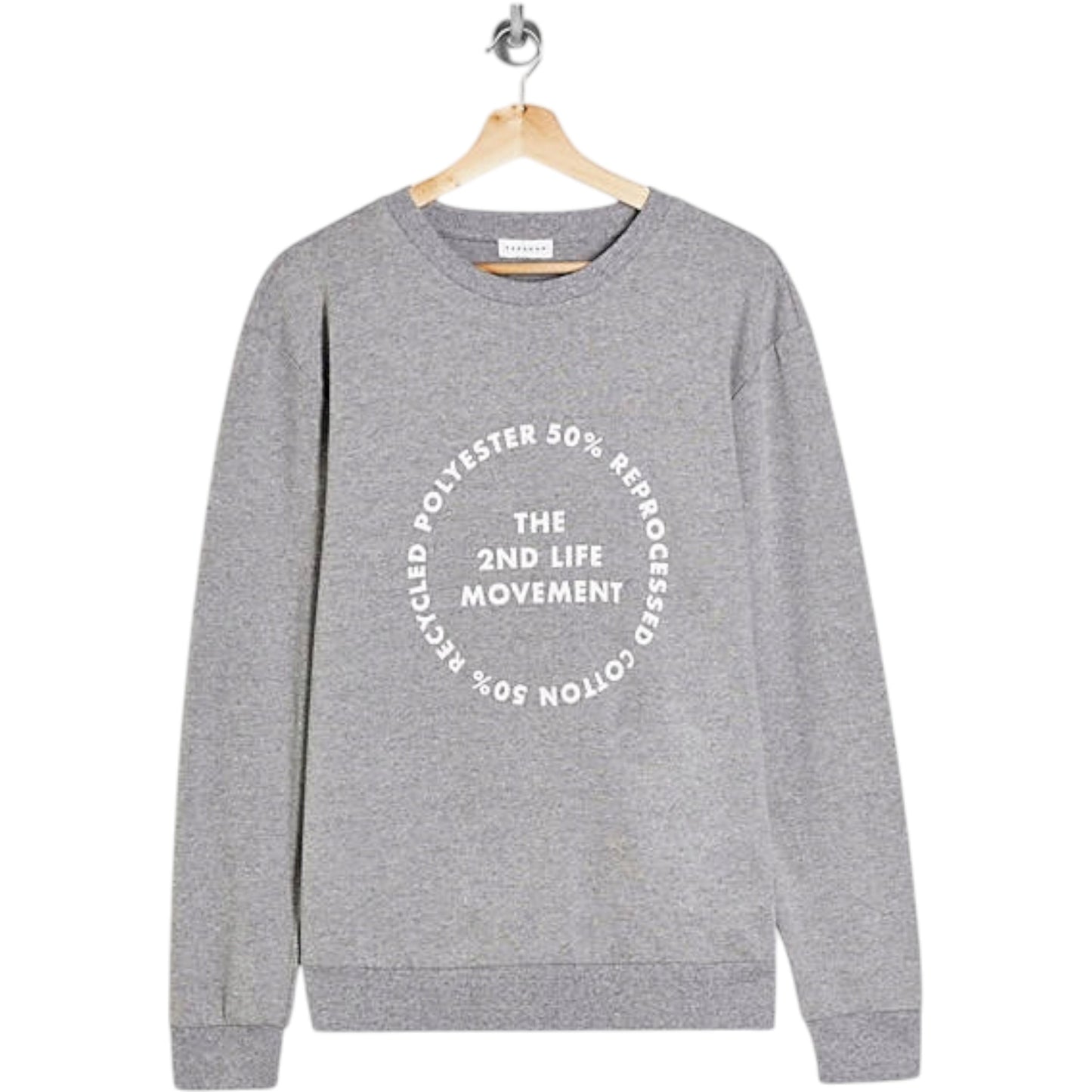 TOPSHOP szürke logós pulóver